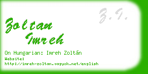 zoltan imreh business card